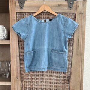 💚BUY 3 for $15💚 💚 GAP Girl’s Blue Denim Crop Top